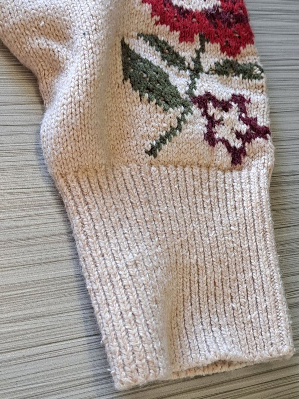 New Wonderly XL Tan Floral Knit Sweater Cottage Coquette Tags Mock Neck Winter - Picture 4 of 14